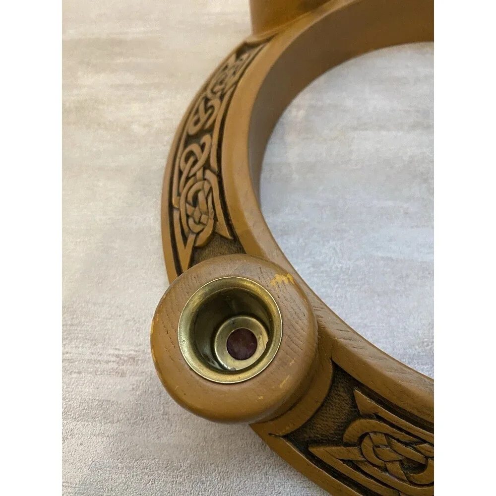 Vintage Celtic Knot Candle Holder Advent Wreath By Abbey Press Irish 12 1/4